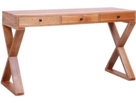 Secretária  (132x47x77cm - Madeira de Mogno Maciça natural)