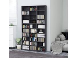 Estante para CD  Cinzento (Contraplacado - 102x23x177.5cm)