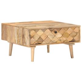 Mesa de centro 68x68x38 cm madeira de mangueira maciça
