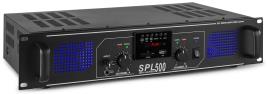 Amplificador PA 2x 250W 19 MP3/USB/SD + EQ (SPL 500MP3) LEDs Azuis - SPL