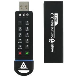 Pen Drive Aegis Secure Key 3.0 120 GB USB Type-A 3.2 Gen 1 (3.1 Gen 1) (Preto) - APRICORN