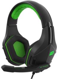 Auscultadores Headset Gaming Vicker (Preto/Verde) - BG