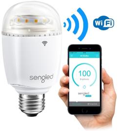 Lampada LED E27 6W Branco Q. 3000K 550Lm c/ Repetidor de Rede WiFi - SENGLED