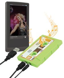 Cassete Mini Hi-Fi USB Verde - basicXL