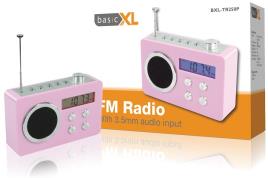 R?dio Digital FM Port?til (Rosa) - basicXL