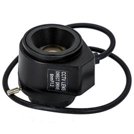 Lente Focagem DC 6 mm 1/3 F1.2 Rosca CS