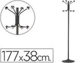 Cabide Sie c/ Pe Metalico Cinza c/ 8 Suportes 177x38 cm