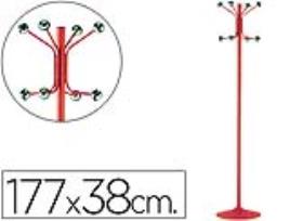 Cabide Sie c/ Pe Metalico Vermelho c/ 8 Suportes 177x38 cm