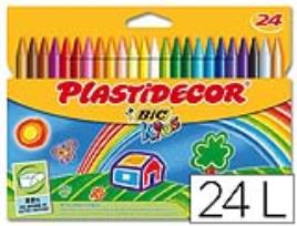 L?pis de Cera Plastidecor c/ 24 Cores