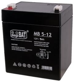 Bateria Chumbo 12V 5Ah (90 x 70 x 101 mm) - megaBAT