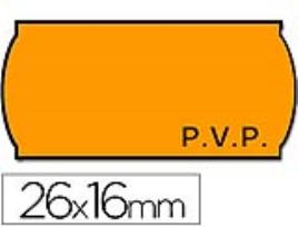 Rolo de Etiquetas Adesivas Meto Onduladas 26 X 16 mm Pvp- Laranja Fluorescente Rolo 1200