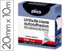 Fita Adesiva Plico de Velcro Branco 20mm X 10M