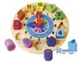 Puzzle Andreutoys Relogio Madeira Figuras Geometricas 22X4 cm