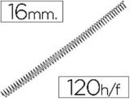 Espiral Metalico Yosan Preto Passo 64 5:1 16mm Calibre 120mm