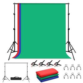 Stand p/ Est?dio Fotogr?fico (2 x 2 mts) + 3 Telas - PULUZ