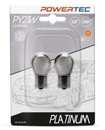 Blister 2x Lampadas Halog?neo PY21W 12V BAU15s (Chrome) - POWERTEC