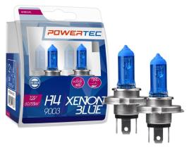 Pack 2x Lampadas Halogeneo (XENON BLUE) p/ Autom?vel H4 55W 12V - POWERTEC