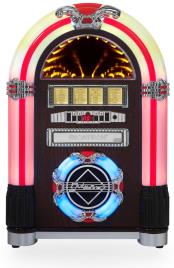 Jukebox 2x 2W AM/FM LEDs RGB c/ Leitor CD/USB/SD - RICATECH