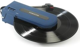 Gira Discos Port?til 33/45 RPM USB 1x 05W (Azul) - RICATECH