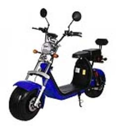 Scooter El?trica Harley 1500W Matricul?vel (Azul) - MALCOR