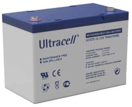 Bateria de Gel 12V 75Ah (258 x 168 x 208 mm) - Ultracell