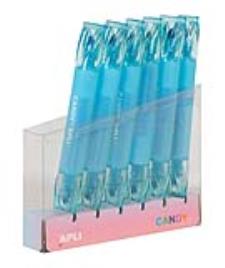 Marcador fluorescente ponta dupla azul Candy APLI (1 unidade)