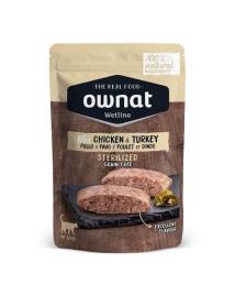 Ownat Wet Chicken & Turkey Sterilized Gato 85Gr 85 Gr