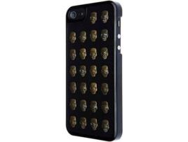 Capa iPhone 5, 5s, SE  Metal Skull Dourado