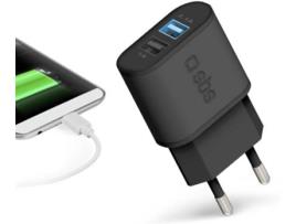 Carregador viagem SBS EU Fast Charge Preto