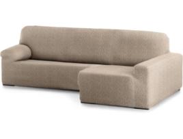 Capa Multielástica para Chaise Longue JM TEXTIL Spongy (Braço Longo - Direito - Bege - Até 360 cm)