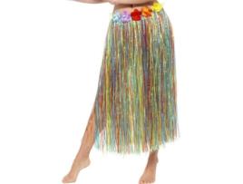 Saia  Havaiana Comprida Com Flores Multicolor (Tam: Tamanho Único)
