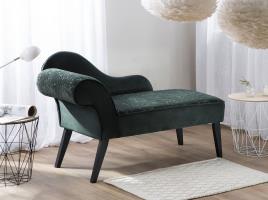 Sofá chaise longue verde versão à esquerda 90 x 52 cm BIARRITZ