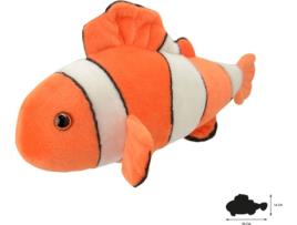 Peluche WILD PLANET Peixe Palhaço (30 x 7 x 14 cm - Poliéster)