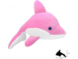 Peluche WILD PLANET Golfinho Rosa com Som (25 x 8 x 13 cm - Poliéster)