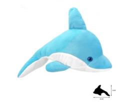Peluche WILD PLANET Golfinho Azul com som (25 x 8 x 13 cm - Poliéster)