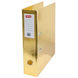 Staples Pasta de Arquivo Lombada Larga Lisa, A4, Cartão, Dourado