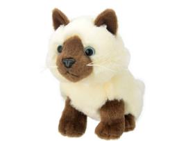 Peluche WILD PLANET Gato Siamês (13 x 11 x 17 cm - Poliéster)