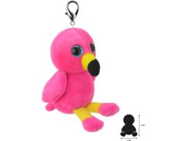 Porta-Chaves de Peluche  Flamingo (5 x 7 x 8 cm - Poliéster)