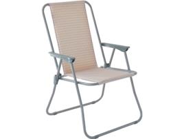 Cadeira KASA 6344774 Cinzento (Tubo de metal e Lona - 85 x 56 x 60 cm)