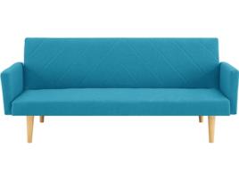 Sofá-Cama CSD Cosmos (Azul - Madeira e Veludo - 182x76x85 cm)