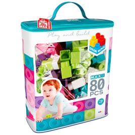Color Baby Play And Build Maxi 60 Peças Construção Blocos 12 Months Multicolour