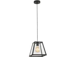 Candeeiro de Teto  Rose (Preto - E27 - Máx. 15W - Vidro - Metal)