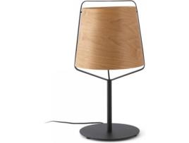 Candeeiro de Mesa  Stood (Preto, Castanho - E27 - Máx. 20W - Madeira  - Metal)