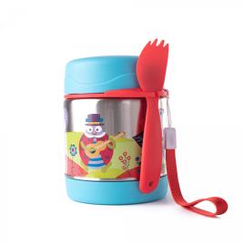 Térmica 300ml com Talheres Mundo