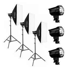 Bresser Brt-210b Studio Flash Set 3 X 200 W Preto