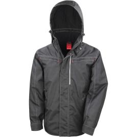 Result Robuste Denim Effect Parka Preto S