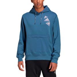 Adidas Q4 Bl Hoodie Azul M