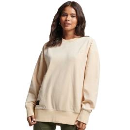 Superdry Code S Logo Velour Os Sweatshirt Beige XS-S