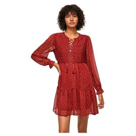 Pepe Jeans Eleonora Long Sleeve Dress Laranja XS