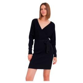 Vero Moda Hollyrem Curve Long Sleeve Short Dress Preto 2XL